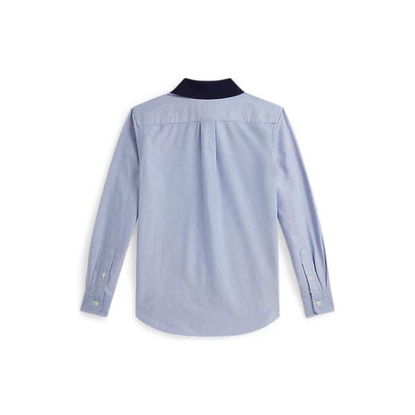 폴로 키즈 남아 8-18세 폴로 베어 옥스포드 니트 칼라 셔츠(CWPOWOVY6820653400)