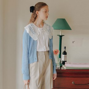 NET CARDIGAN LIGHT BLUE