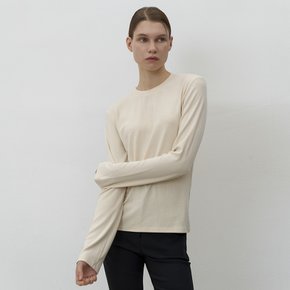 (T-6873)ESSENTIAL SOFT BASIC ROUND TEE