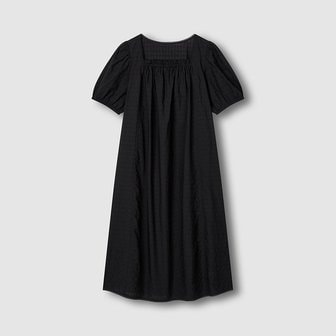 JAJU 여 아일렛 시어 반팔 파자마 원피스 J206203065099