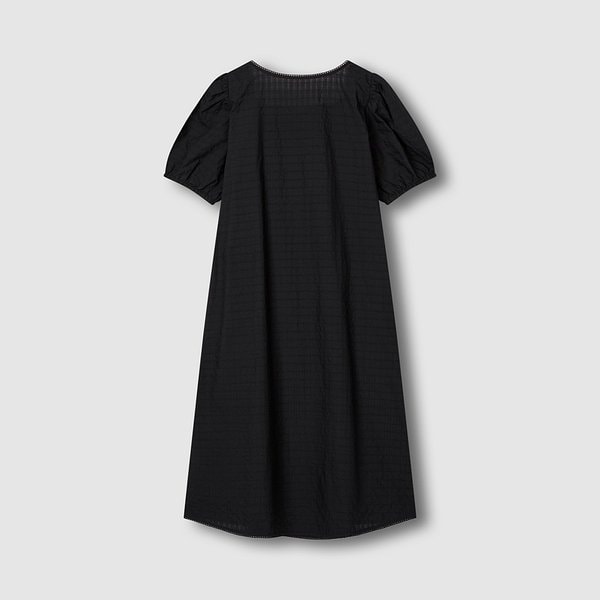 여 아일렛 시어 반팔 파자마 원피스 J206203065099