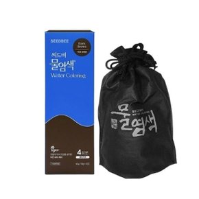 프리미엄 물염색 시즌2 새치 커버 다크브라운 4회분+염색도구