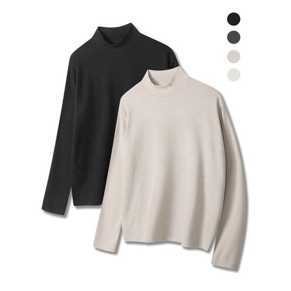[2PACK] 소프트 터치 모크넥or터틀넥 롱슬리브