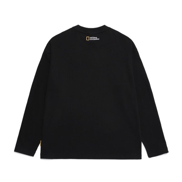 [여주점] N251UTS051 동물 와펜 세미 오버핏 티셔츠 CARBON BLACK