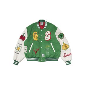 STGM OVERSIZED VARSITY JACKET GREEN