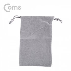 Coms 여행용 다용도 벨벳 파우치 light gray 10x17cm X ( 5매입 )