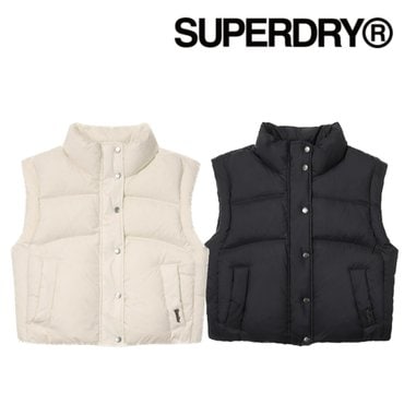 SUPERDRY W 글로시 크롭 다운 베스트(SDFDVFO01)