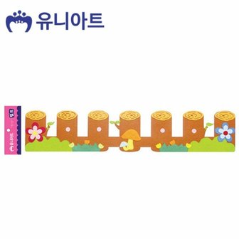  유니아트 펠트 통나무 울타리 575x115mm P0000COX (WD6771D)