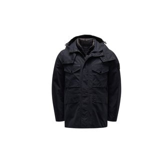 스톤아일랜드 [스톤 아일랜드] 14주년 고스트피스 와펜 O-VENTILE 다운 자켓 블랙/다크네이비 7715437F1 V0029