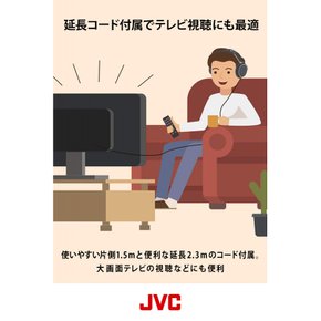 JVC JVC HA-RZ510 2.3m 켄우드 헤드폰 유선 밀폐형 스테레오 블랙