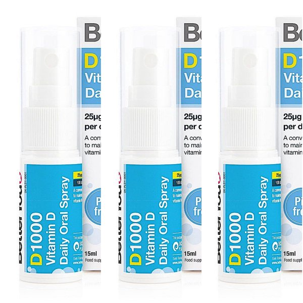 BetterYou 베러유 비타민 D1000 스프레이 15ml 3개