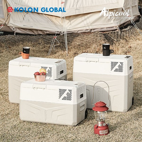 코오롱 공식 캠핑냉장고 SE40 탈부착 배터리 업그레이드 정식A/S 저소음
