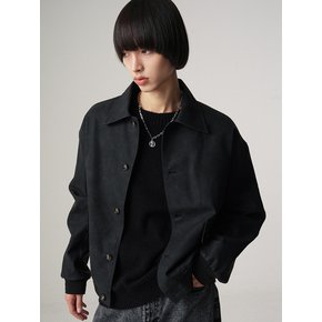 Art Suede Western Jacket  BLACK