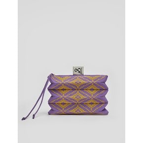 Lucky Pleats Pouch S Pattern Seed Mauve