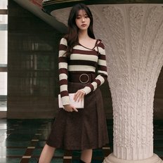 SUEDE MERMAID SKIRT DEEP BROWN