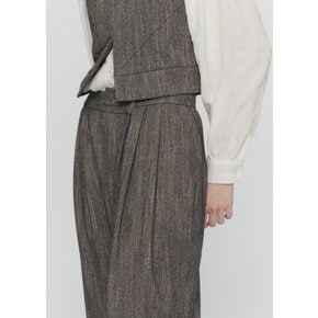 [CHARCOAL 10/25 예약주문] 아모멘토 24FW WOOL TWEED WRAP PANTS (2COLORS)