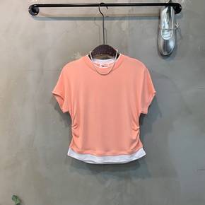 / (신상 무료배송)하코 레이어드 셔링 반팔 티셔츠 4color