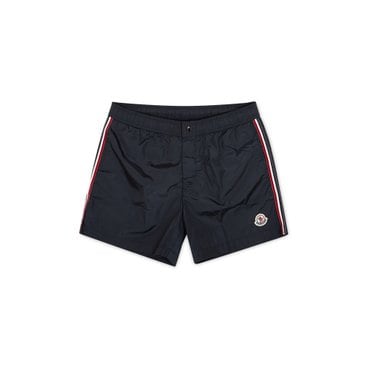 몽클레르 몽클레어 남성 로고 패치 나이트 블루 스윔팬츠 2C00018 53326 743