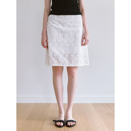 라미네즈 Flower Pop Midi Skirt - Ivory