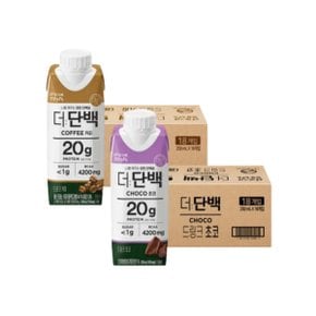 빙그레 더단백 프로틴음료 단백질 드링크 250ml 초코맛 18팩 + 커피맛 18팩