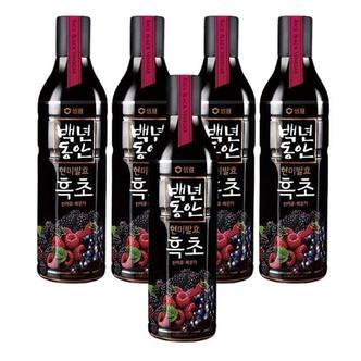  샘표 백년동안 현미발효 흑초 산머루 복분자 900ml x 5개