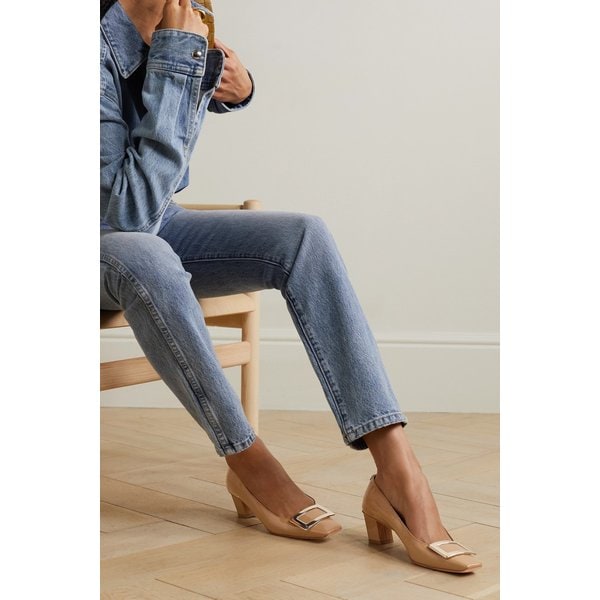 벨 비비에 페이턴트 가죽 펌프스 브라운