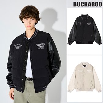 버커루 [여주점] 남성 PU배색 바시티 다운 점퍼(B244DW440P)