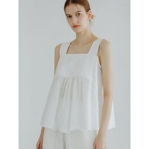 스퀘어 넥 체크 슬리브리스 SQUARE NECK CHECK SLEEVELESS