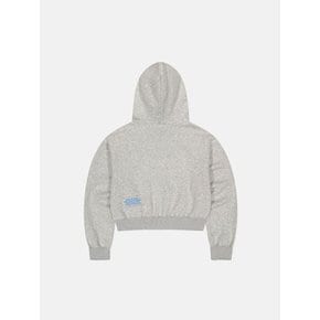 W Emoji Crop Hoodie Heather Grey