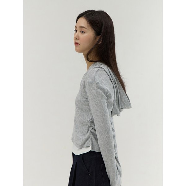 [리퍼브]Lorne Shirring Hooded T-Shirt_4Color