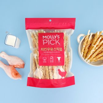 MOLLY'S 몰리스픽 치킨우유스틱껌 1kg