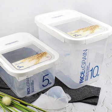 락앤락 제습 쌀통 2개묶음 5kg+10kg /쌀보관 잡곡보관 사료통