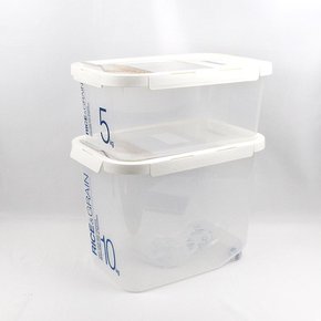 제습 쌀통 2개묶음 5kg+10kg /쌀보관 잡곡보관 사료통