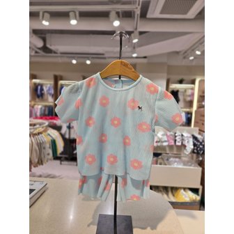 블루독베이비 [파주점] (BL)  빅플라워 플리츠 상하세트 4537067224