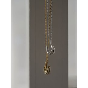 silver925 hook pendant necklace (2color)