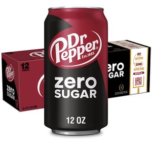  Dr Pepper닥터  페퍼  제로  슈가  소다  12액량  온스  캔  12팩  탄산  청량  음료  드링크