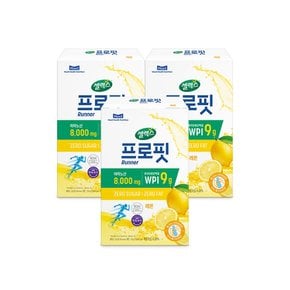 [본사직영] 프로핏 러너 레몬 스틱 3박스(15g x 30개) / 아미노산 8,000mg 고함량 & WPI 100% 9g