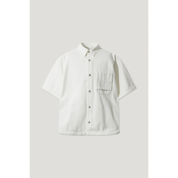 [여주점] [이로] 남성 WASHED DENIM 셋업 오버핏 셔츠 IQSCM24704IVX