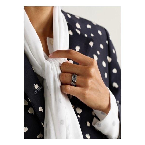 레포시 앙티페 14k 블래큰드 골드 다이아몬드 링 블랙 46376663162894606