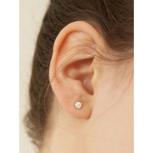 (실버925) 모이사나이트 0.25캐럿 0.1캐럿 귀걸이 DE0001