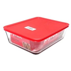 렌지오븐 내열유리 냉장용기 심플직사각 소-750ml 1개/레드 (1707430-7210) 찬통