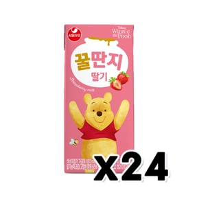 서울우유 딸기 꿀딴지 멸균우유팩 180ml x 24개