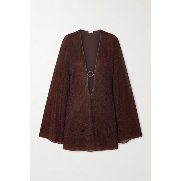 루미에르 장식 메탈릭 스트레치 니트 카프탄 초콜릿 46376663162983023