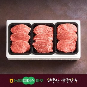 [냉장][농협영주한우]정성드림 스테이크용 구이세트2호 (안심) / 1.5kg