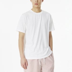 JAJU 남녀공용 퀵드라이 라운드넥 티셔츠 2매(WHITE / GREY)