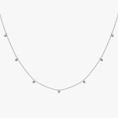 어니스트서울 14K 랩다이아 7포인트 베젤 목걸이 (2mm)