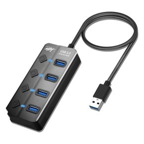 엠비에프 USB 3.0 A타입 허브 4포트 블랙 유전원 (어댑터포함) MBF-UH304BK-P