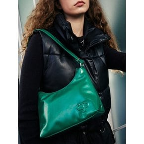 SPARKLING SQUARE HOBO BAG(GREEN SALAD)