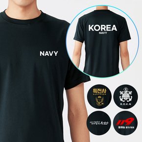 해군 쿨론 NAVY 코리아 반팔티셔츠 블랙