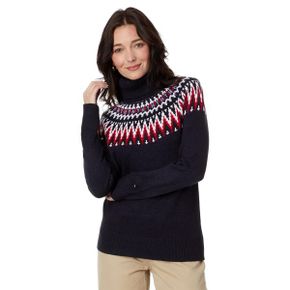 4279930 Tommy Hilfiger Chevron Fair Isle Turtleneck Sweater